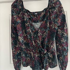 PAIGE Floral Women's Blouse - Black and Purple
